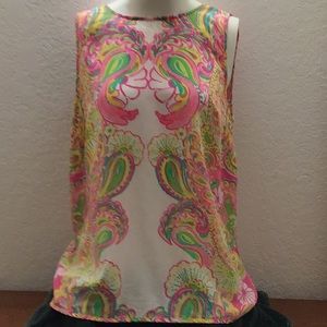Lilly Pulitzer Silk Iona Sleeveless Top